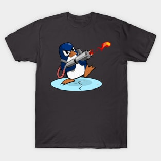 Flamethrower Penguin T-Shirt